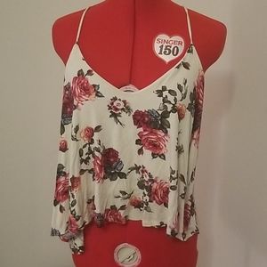 Flowy floral crop top